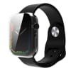 subtel® 2 in 1 Schutzhülle für Apple Watch 7 - 45mm Bumper Case + Display Schutzglas, 360° Vollschutz f. Gehäuse u. Touch Bildschirm, Hülle Displayschutz Protector, Transparent