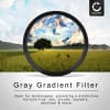 Grauverlauf Filter für Canon, Olympus, Samsung - Ø 43mm Neutraldichte Verlauffilter Grau, ND Verlaufsfilter