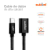 Cable USB OTG de 15cm de subtel® para smartphone Samsung Galaxy S23, S22, S21, S20 - Adaptador OTG 2.0 con USB C Type C a USB A