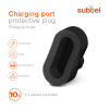 10x svart Smartwatch Dust Plug och anti-damm-skydd för smartklocka i mjukt svart Silikon material för bekväm och smidig användning - smyddar mot smuts, damm, vätska, olja mm