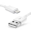vit datakabel för Apple iPhone 14, 13, 12, 11, X, XS, XR, 8, 7, SE mobil & smartphone - 1m för snabb överföring - USB-sladd