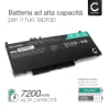 Batteria per portatile Latitude E5550, E5450, E5250, 3160, 3150 ricambio per laptop 7200mAh 7.4V 