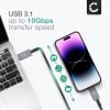 USB-C til USB-C kabel grå / svart – 1m nylonflettet kabel USB 3.1 hurtiglading 100 W, dataoverføring 10 Gbps, 8K Ultra HD for iPhone 17, 17 Pro, Air, 17 Pro Max, 16 Series, Galaxy S21 S20 S10 Hauwei P40 P30
