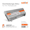 Akku für Dell Latitude E6400 / Latitude E6400 ATG / Latitude E6500 / Latitude E6510 / Precision M2400 / Precision M4500 Laptop - 6600mAh 10.8V - 11.1V