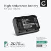 2x Batteri for Sony Alpha 7 IV, A6700, A6600, A7C, A7S III, A7R III, A1, A9, 2040mAh fra CELLONIC