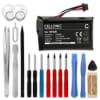 Batteri til TomTom Rider 550, 500, 450, 420, 410, 400, 42, 40, VF3W (2500mAh, 3.7v) + verktøy sett 17stk fra CELLONIC