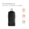 Caricabatterie USB auto 12V / 24V per TAHUNA Teasi One4, One3, One 2, One Classic, Core, Pro Pulse- 3A, 3000mA  USB Charger