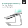 CELLONIC Universalställ för bärbara datorer - Justerbart Aluminium Lättvikt Ergonomisk Kylning Dator Höj- och sänkbart Laptopbord - Passar alla typer av bärbara datorer och laptops