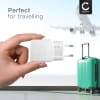 1 Port USB Charger 5V 1A 5W Charging Mains Wall USB Adapter Outlet Socket 100V-240V for Mobile Phone, Tablet, Speakers, Powerbank - White