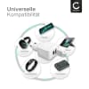 CELLONIC Doppel USB und USB C Ladegerät Netzstecker Ladeadapter 20W PD Schnellladegerät Netzteil kompatibel mit iPhone, Samsung, iPad, Huawei, Switch, PSP, GPS, Handy, Tablet - Weiß