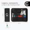 Juego de herramientas con 23 herramientas de precisión para cambio de pantalla y de batería y reparación de móviles, tablets, videoconsolas y notebooks + estuche de herramientas