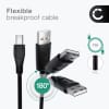 USB-A 2.0 > micro USB (2.0 - lang) - 1A - black - PVC cord - PVC plug - 1m