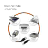 Cavo per stampante con connettore USB A e connettore USB B – Filo lungo 3 metri, cavo USB di trasmissione 480 MBit/s - USB 2.0 senza interruzioni per tutte le stampanti con porta USB B, in PVC grigio