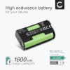 2x Batteri for Sennheiser ew100 SKM 100 SK 100, ew300 SKM 300, ew500 SK 500, SKM 2000, EK2000, SK 2000, BA 2015 1600mAh fra CELLONIC