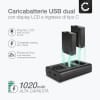 2x Batterie di ricambio per Canon EOS 1100D 1200D 1300D EOS 1D X EOS 2000D EOS 4000D EOS Kiss X50 X70 X80 EOS Rebel T3 T5 T6 - LP-E10 1020mAh + Caricabatteria USB doppio LC-E10 LC-E10E