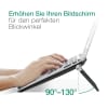 Laptopunterlage / Schoß Lüfter für Laptop u. Notebook - Knietablett Laptophalter: ergonomisch höhenverstellbar einstellbar Ständer - 3in1 Lapstand: Erhöhung, Kühler, Bettauflage