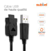 Câble Connector de 1m pour montre Samsung SGH-T100, SGH-D500, SGH-D600, SGH-E700, SGH-A800 data et charge noir en