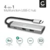 4-i-1 multi USB-port hub – USB C til HDMI-adapter 4K @ 30Hz, USB Type C hub, 2x USB A 3.0 PD 3.0 – Multiport USB C-dongle for Mac OS, Windows, Macbook, Lenovo, Dell, HP