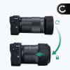 ET-54B, 9517B005AA, 9527B001 Kamera Solblender for Canon EF-M 55-200mm 1:4.5-6.3 IS STM – Plast Bajonett Solblender fra CELLONIC