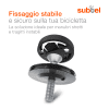 subtel® Supporto per ciclocomputer Garmin Edge 1040, 1030, 830, 530 / Sigma Sport Rox 12.0, Rox 4.0 / Bryton Rider 750 / Mio Cyclo / iGPSPORT fissaggio di GPS su cannotto manubrio, nero, kit di attacco con adattatore