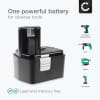 Battery for Hitachi DS 14DVF3, WH 14DSL, G 14DL, WR 14DL, DS18DVF3, DH 14DL, EB14B, EB1414S 14.4V  NiMH 3300mAh from CELLONIC
