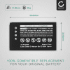 Batterie 800mAh pour appareil photo Nikon Nikon 1 J3, Nikon 1 AW1, Nikon 1 J1 - Remplacement modèle EN-EL20 EN-EL20a