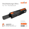 Akku für Toshiba Equium A200 / A210 / A300D / L300 / Satellite A200 / A205 / A500 Laptop - 6600mAh 10.8V - 11.1V