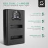 Chargeur Double USB NB-6L NB-6LH pour batterie CB-2LY de Canon PowerShot SX530 HS, SX540, SX510