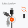 Cargador smartphone 2.5W para Samsung SGH-D900, SGH-D900i, SGH-E250, SGH-E900, SGH-P300, SGH-P310, SGH-U700, SGH-X830 - Fast charger 0.5A / 500mA con cable carga de 1.4m para teléfonos móviles