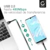 Cable USB para Apeman A60 A66 A70 1080p HD A77 A80 4K UHD, ThiEye i60e T5e 4K, HawkEye Firefly 7S 4K Wifi Sport Action Camera - Cable de Carga y Datos 2m 2A gris PVC