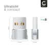 2x USBC USB Adapter - Verloopstuk van USB-C (female) naar USB-A (male) met connector voor laden en snelle gegevensoverdracht voor iPhone, iPad, Galaxy, Huawei, telefoon, tablet en laptop - zilver