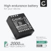 2x Batteri for Olympus OM-D E-M1 Mark II, OM-D E-M1X Kameraer 2000mAh + Lader fra CELLONIC