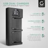 Chargeur Double USB NP-FM500H pour batterie BC-VM10 de Sony Alpha A57, A58, SLT-A58