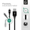 USB Data Cable for Philips SHB2515, SHB3075, SHB3175, TAKH402, SHB2505, TABH305, TAUH202 2A Charging Cable for Headphones / Headsets 2m File Transfer PVC - Black