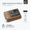 Batteri med type C input for Panasonic Lumix G9, GH5, GH5S, GH5 II, GH6, DC S5, S5K, DMW BLK22 2400mAh fra CELLONIC