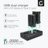 2x Batteri for Nikon D850 D750 D7500 D810 D800 D7100 D7000 D610 D600 D800E EN-EL15 MH-25 kamera - Reservebatteri EN-EL15 2000mAh + USB Dobbel Batterilader MH-25, Kamerabatteri Lader