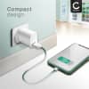 1 Port USB Charger 5V 1A 5W Fast Smart Charging Mains Wall USB Adapter Outlet Socket 100V-240V for Mobile Phone, Tablet, Speakers, Powerbank - White