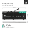 Battery for HP ZBook Studio G3, ZBook Studio G4, ZO04XL, 808396-421 15.2V 3400mAh from CELLONIC