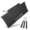 1x Batteri för Apple MacBook Air 13 - A1466, A1369, MC503, MC504, Apple A1369 7.6V 4800mAh + skruvmejsel-set från CELLONIC