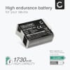 Battery for GoPro Hero 12 11 10 9, AHDBT-901 AHDBT-901C (1730mAh, 3.85V) from CELLONIC