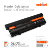 Battery for Dell Latitude E5550, E5500, E5410, E5510, E5400, MT196, KM742, MT186, RM661 10.8V - 11.1V 6600mAh from subtel