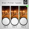 Star Filter for Ø 49mm (8 Point) Cross Filter, Starburst Effect