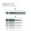 12-delt bitssett for slagtrekker og presisjonsskrutrekker – Magnetisk S2 1/4 tomme 50 mm firkantet hode, trekant, sikkerhet, triwing, Robertson elektrisk skrutrekkerbits for drill