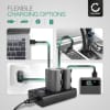 USB dobbel lader (BP-511 BP-512) for Canon EOS 5D 50D 40D 30D 300D 20D 10D PowerShot G3 G5 G1 MV700 ZR85 + 1m + USB Kabel fra CELLONIC
