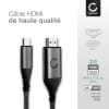 Câble USB-C - HDMI 2.0 & 4k 60Hz de 180cm pour brancher son téléphone portable, ordinateur ou tablette sur une télévision ou un projecteur