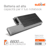 Batteria subtel® YD626 per notebook Dell Latitude D531 / Latitude D531n / Latitude D820 / Latitude D830 / Latitude D830 UMA / Precision M65 Affidabile ricambio da 6600mAh Sostituzione ottimale per computer portatile laptop Dell