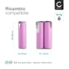 Batteria Accu80, 171062117682 per attrezzo WOLF-Garten 8803/ 8824/ BS80 Plus Affidabile batteria di ricambio da 2500mAh ioni di litio senza effetto memoria per utensili WOLF-Garten