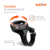 subtel® Supporto adattatore per tubi di 25 mm & 32 mm di bici per Garmin Edge, Sigma Sport Rox, Bryton Rider, Mio Cyclo, iGPSPORT fissaggio di fanale, luce o navigatore ciclocomputer tachimetro nero kit di attacco con riduzioni, chiavini e viti