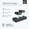 2x Batteri for Sony F828 F717 R1 S85 TRV118 SR1 GV-D1000, NPFM30 NPQM71 NPQM91 kamera - Reservebatteri NP-FM50 1600mAh + USB Dobbel Batterilader , Kamerabatteri Lader
