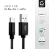 Câble USB C Type C 1m pour smartphone Android & iPhone, appareil photo, tablette, casque, haut-parleurs, smartwatch et bien plus encore - câble de charge 3A câble de données nylon